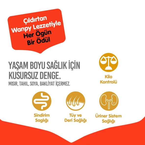 Wanpy Tahılsız Ton Balıklı Yetişkin Kedi Maması 8 kg - Resim 4