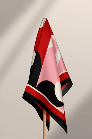 Vissona Kalp Desenli İpek Bandana - Resim 2