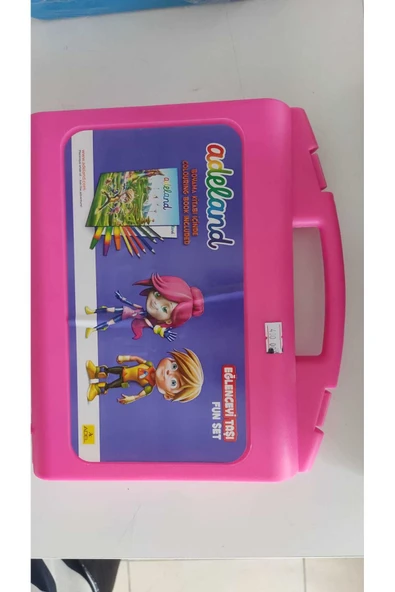 Adel Adeland Eğlenceli Taşıma Boya Seti Pembe Çanta - Resim 2