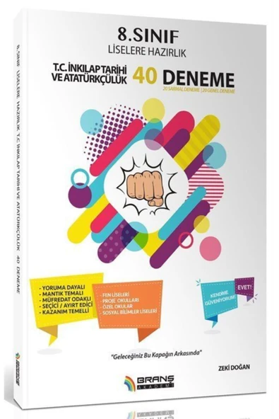 Branş Akademi 8. Sınıf Liselere Hazırlık T. C. Inkılap Tarihi Ve Atatürkçülük 20 Deneme ürün görseli