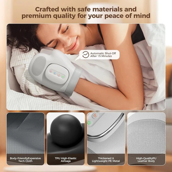 Estefanlo Isı Kompresyon Terapili El Masaj Aleti - Beyaz - Resim 5