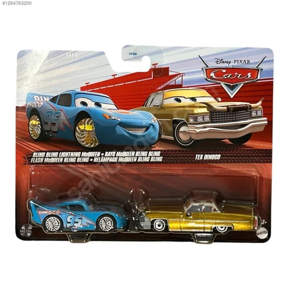 Disney Cars İkili Karakter Araçlar Tex Dinoco - Bling Bling  Lightning MC Queen DXV99-JDH42 DXV99 ürün görseli 1