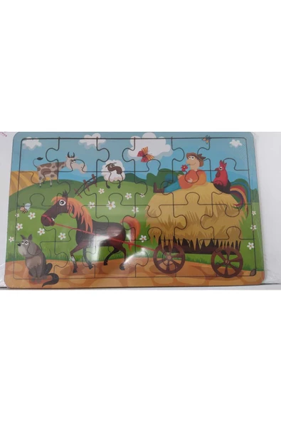 Kelime Eğitim Araçları 48 Parça Ahşap Yapboz - Resim 3