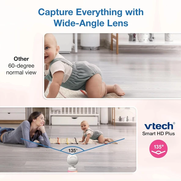 VTech Akıllı WiFi Bebek Monitörü, 2K CMOS Sensörlü 5.5 Inc - 1 Kamera - Resim 4