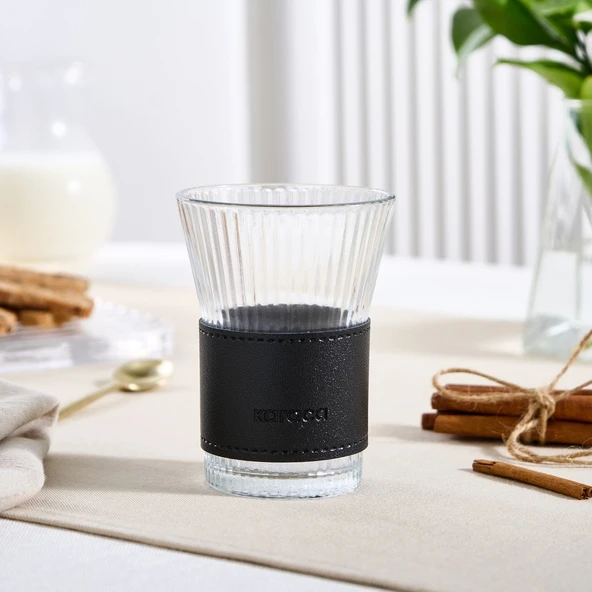Karaca Leather Cool Touch Latte Bardağı 210 ml Siyah - Resim 5