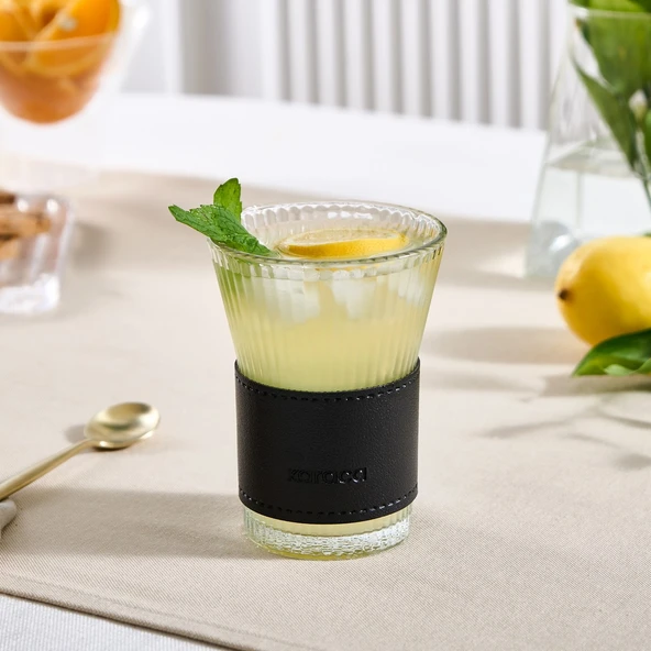 Karaca Leather Cool Touch Latte Bardağı 210 ml Siyah - Resim 4