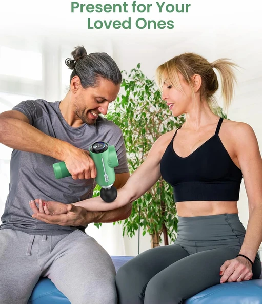 RENPHO Sırt ve Boyun İçin Taşınabilir Perküsyon Masaj Aleti - Yeşil - Resim 5