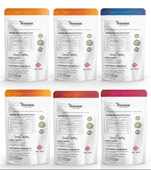 Dondurularak Kurutulmuş Meyve - Freeze Dried Meyve 6'lı Tanışma Paketi - Resim 2