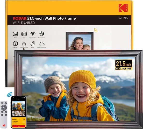 Kodak 21.5 Inc WiFi Dijital Fotoğraf Çerçevesi 1920x1080 FHD IPS Ekran Kumandalı ürün görseli 1