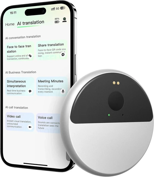 InnAIO Dil Tercüman Cihazı, 150 Dil Çevirisini Destekler,Seyahat için Uygun ürün görseli 1