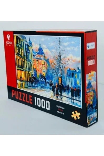 Herseyburada 1000 Parça Kış Tablosu Puzzle Yapboz 48x68 Cm ürün görseli