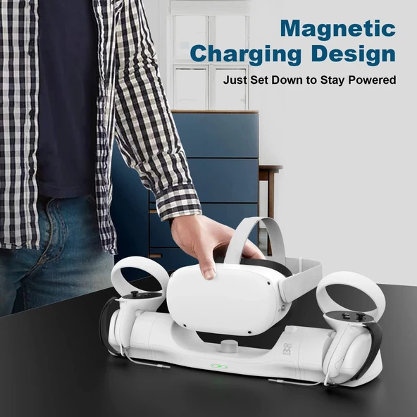 AMVR Yükseltilmiş Şarj İstasyonu - Meta Quest 2 için USB-C Şarj Kablosu - Resim 6