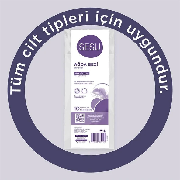 Sesu Ağda Bezi 1 Adet Spatula + 2 mt x 10 Adet - Resim 2