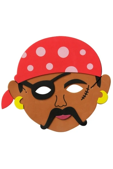 Bubu Bu-bu Eva Maske Bandanalı Korsan -em0015 6 Adet ürün görseli