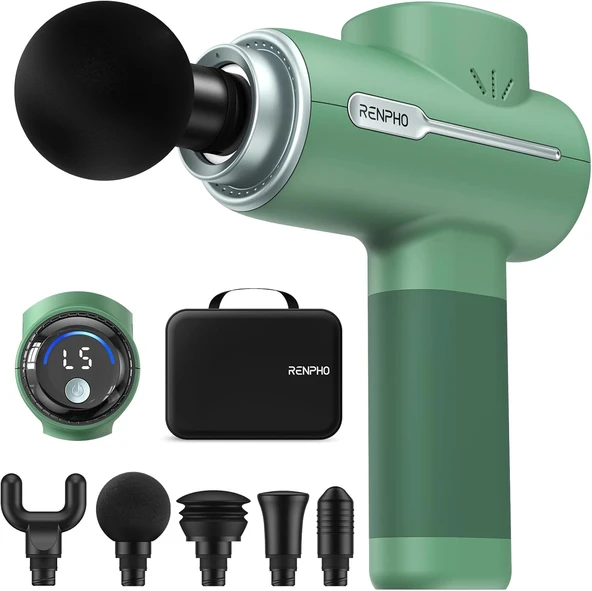 RENPHO Sırt ve Boyun İçin Taşınabilir Perküsyon Masaj Aleti - Yeşil ürün görseli