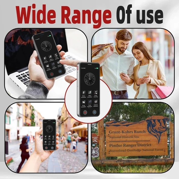 Uluck Taşınabilir Tercüman Cihazı ChatGPT Ai Voice Anında İki Yönlü 139 Dil - Resim 5