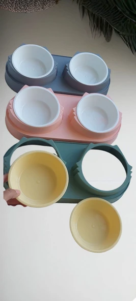 İkili Plastik Mama Kabı - Resim 4