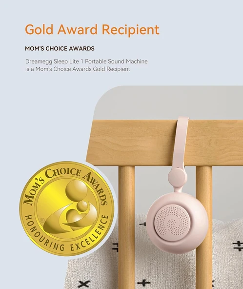 Dreamegg Taşınabilir Ses Makinesi - 19 Yatıştırıcı Ses ve Bebek Odası Işığı - Pembe - Resim 2