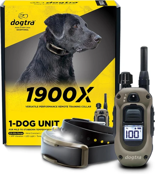 Dogtra 1900X E-Collar Eğitimi Tasması - 3/4 Mil, 16+ Kg Köpekler ürün görseli 1