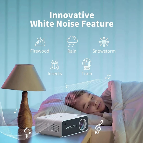 WEWATCH WiFi ve Bluetooth özellikli 4K 400 ANSI 18500Lm Projektör - Resim 3