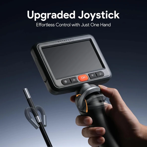 DEPSTECH 210° Işıklı Eklemli Boroskop Kamerası 6mm - 1.5m Kablo - Resim 2