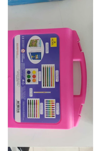 Adel Adeland Eğlenceli Taşıma Boya Seti Pembe Çanta ürün görseli