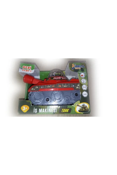 Duman Oyuncak Altay sesli ışıklı Savaş Tankı.çarp dön kırılmaz oyuncak tank - Resim 2
