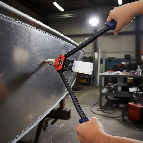 WORKPRO WP225001 5 IN 1 400mm Kollu Profesyonel Perçin Tabancası + 100 Adet Perçin - Resim 9