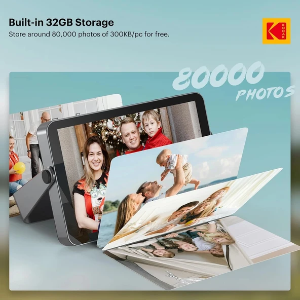 Kodak 10.1 Inc WiFi Dijital Fotoğraf Çerçevesi, 1920x1080, Dokunmatik Ekran - Resim 4