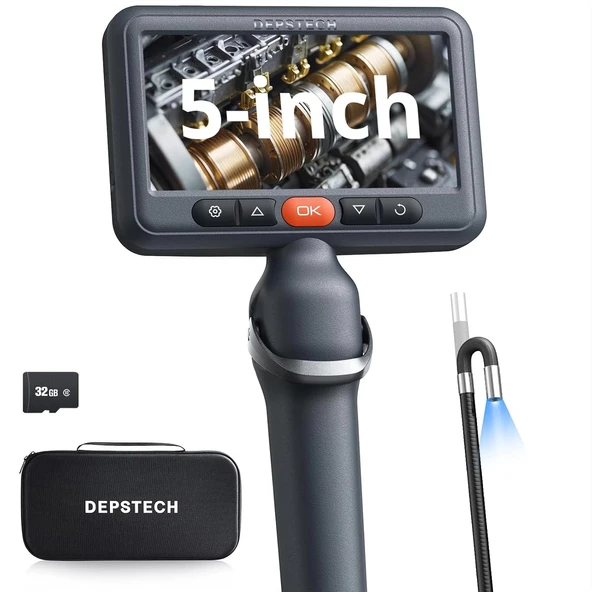 DEPSTECH 210° Işıklı Eklemli Boroskop Kamerası 6mm - 1.5m Kablo ürün görseli 1