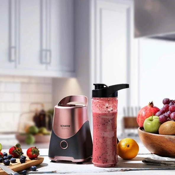 Schafer Stormy 400 W Kişisel Blender - Rose Gold - Resim 4