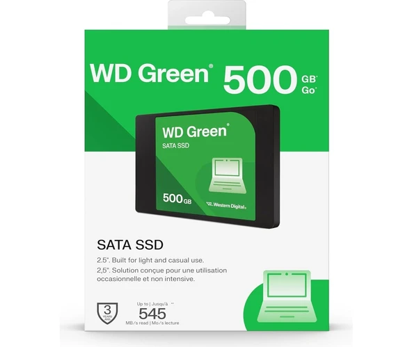 WD Green 500GB 545/465MB/S Sata 3.0 SSD WDS500G5G0A - Resim 2