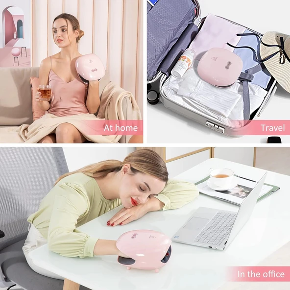 COMFIER Kablosuz Isıtmalı El Masaj Aleti, Karpal Tünel Sendromu - Pembe - Resim 5