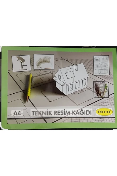 TOTAL A4 TENİK RESİM DEFTERİ YATAY 36 YP. KARTON KPK. TOTAL ürün görseli
