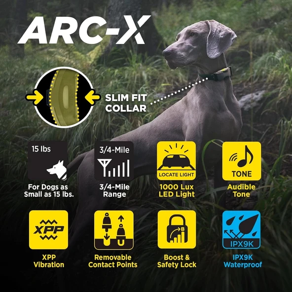 Dogtra ARC-X E-Collar Eğitimi Tasması - 3/4 Mil, 7,5+ Kg Köpekler - Resim 4