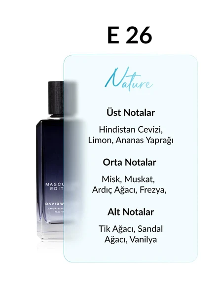 David Walker E26 Contario 100 ml Erkek Parfüm | Nature - Resim 2