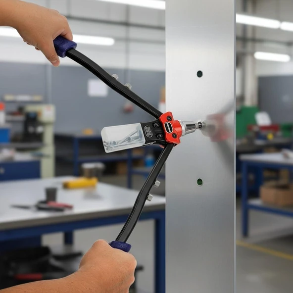 WORKPRO WP225001 5 IN 1 400mm Kollu Profesyonel Perçin Tabancası + 100 Adet Perçin - Resim 8