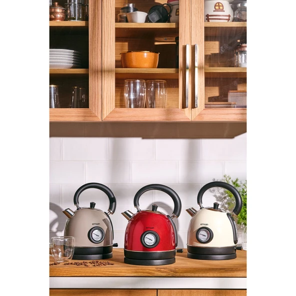 Emsan Turtle Kettle Red - Resim 8