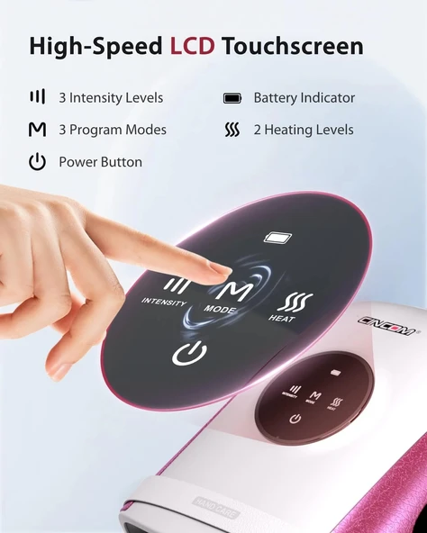CINCOM El Masaj Makinesi Ağrı, Artrit ve Gelişmiş Dolaşım İçin - Beyaz - Resim 4