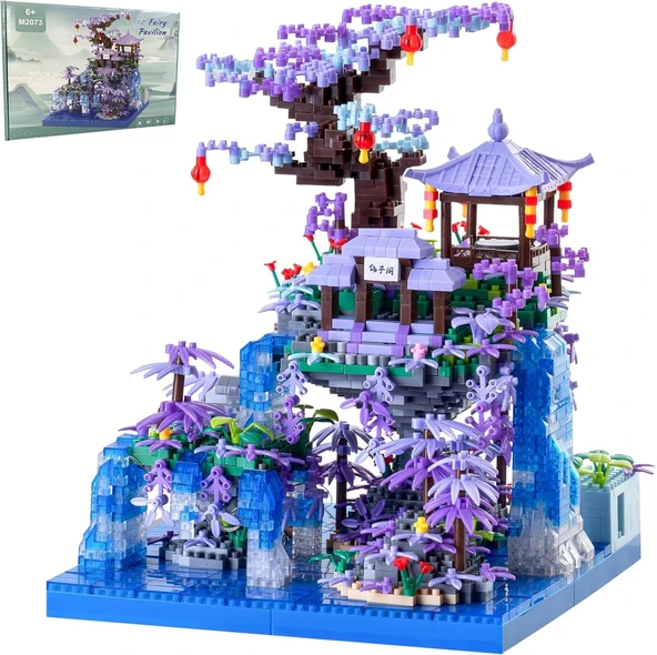 CAXIMSY Kiraz ve Şeftali Çiçeği Ağacı Ev Mikro Yapı Blokları Seti - 2500 Parça ürün görseli 1