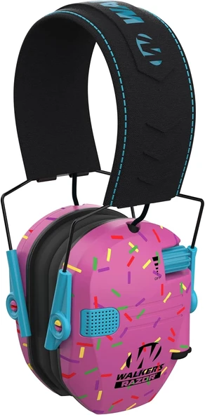 Walker's Razor Slim Ultra Düşük Profilli Kompakt Tasarımlı Kulaklık - Pembe Serpintiler ürün görseli 1