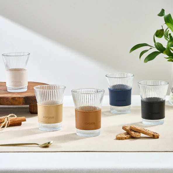 Karaca Leather Cool Touch Latte Bardağı 210 ml Siyah - Resim 8