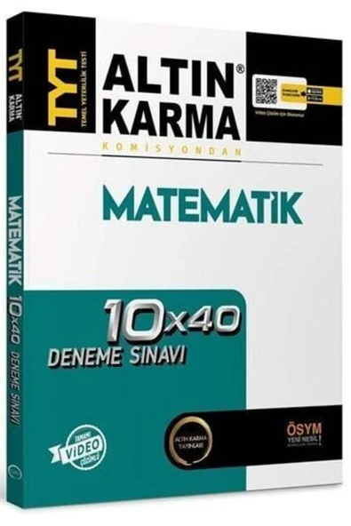 Altın Karma TYT Matematik Tamamı Video Çözümlü 10x40 Deneme Sınavı Altın Karma ürün görseli