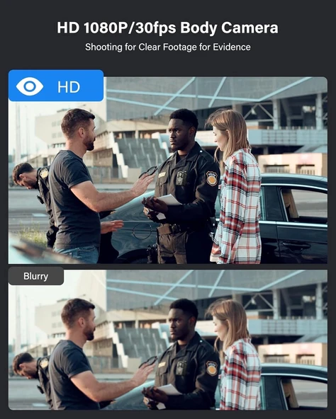 Boblov KJ25 128GB Vücut Kamerası, 10-13 Saat Kayıtlı 3000 mAh, Gece Görüşlü - Resim 2
