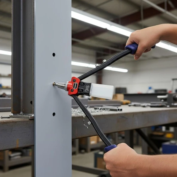 WORKPRO WP225001 5 IN 1 400mm Kollu Profesyonel Perçin Tabancası + 100 Adet Perçin - Resim 4