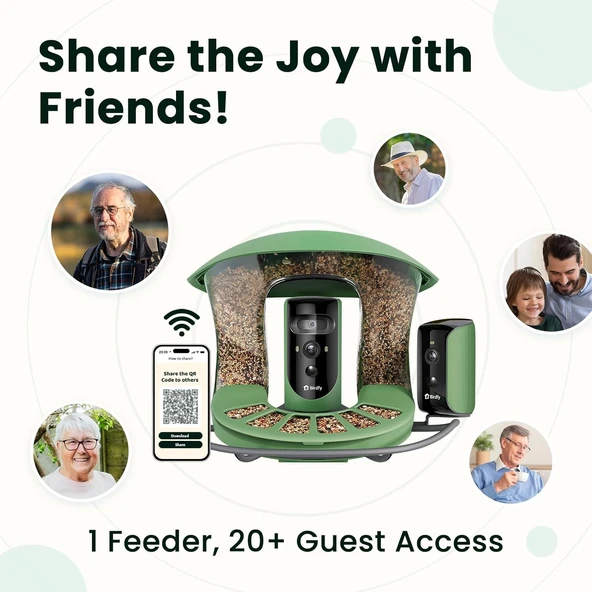 Birdfy 2 Akıllı Kuş Yemliği, Kamera, AI ile Kuş Türlerini Tanımlama 2 Kamera - Resim 3