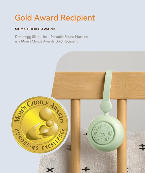 Dreamegg Taşınabilir Ses Makinesi - 19 Yatıştırıcı Ses ve Bebek Odası Işığı - Yeşil - Resim 2