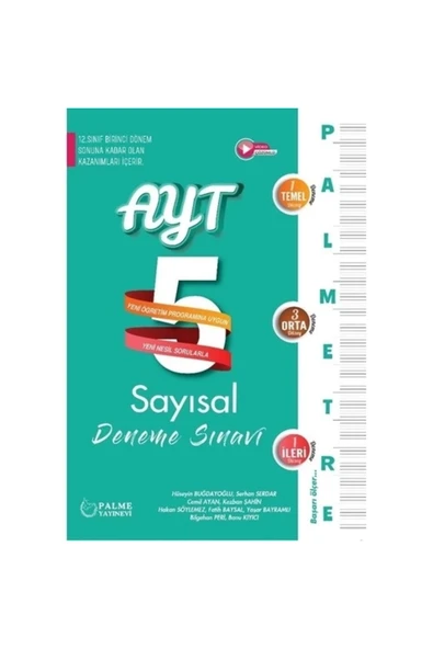 Kida Kitap Palme YKS AYT Sayısal Palmetre 5 Deneme Sınavı Video Çözümlü Palme Yayınları ürün görseli