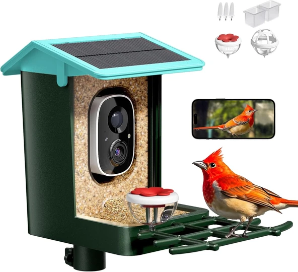 Heapets Kamera, Güneş Enerjili 2K HD Video - Nane Mavisi ürün görseli 1