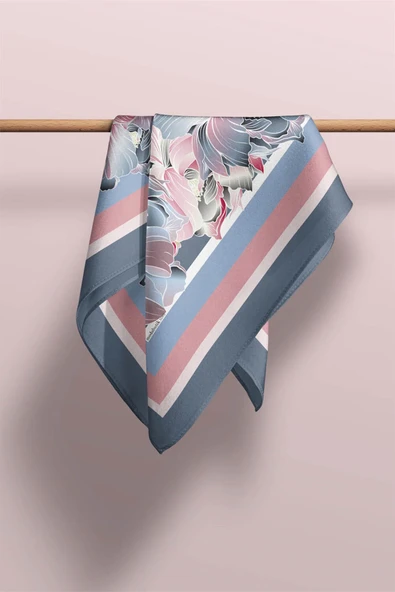 B71 MODERN ÇİÇEK TASARIM BANDANA DG12392 - Resim 6